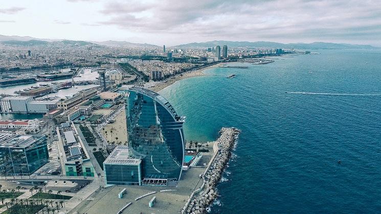 vue de barcelone depuis l'hôtel Wella