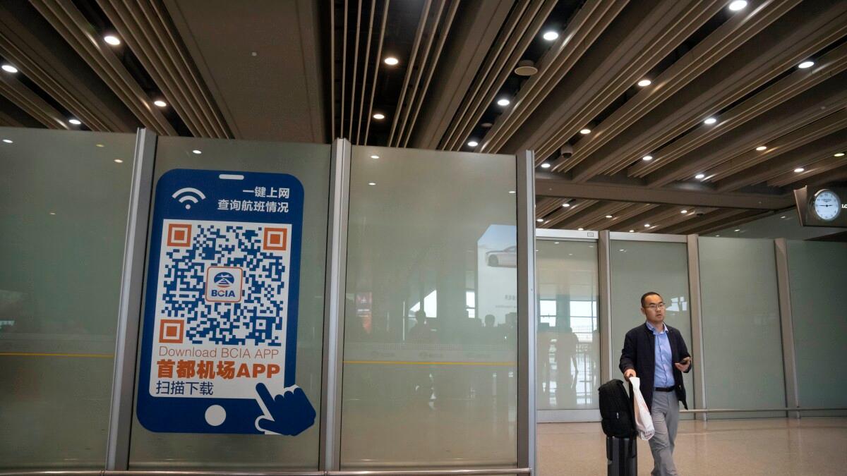 qr code aeroport de Beijing covid