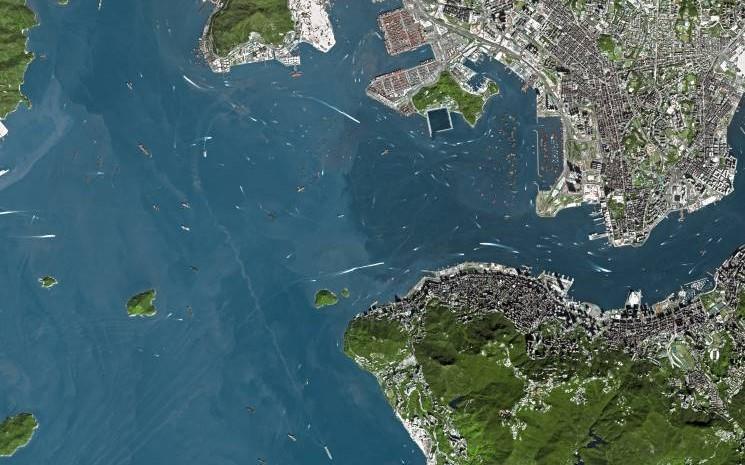 Hong Kong vue Satellite