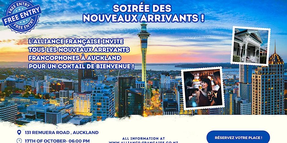 Cocktail de bienvenue Mardi 17 octobre de 6pm à 8pm à l'Alliance Française