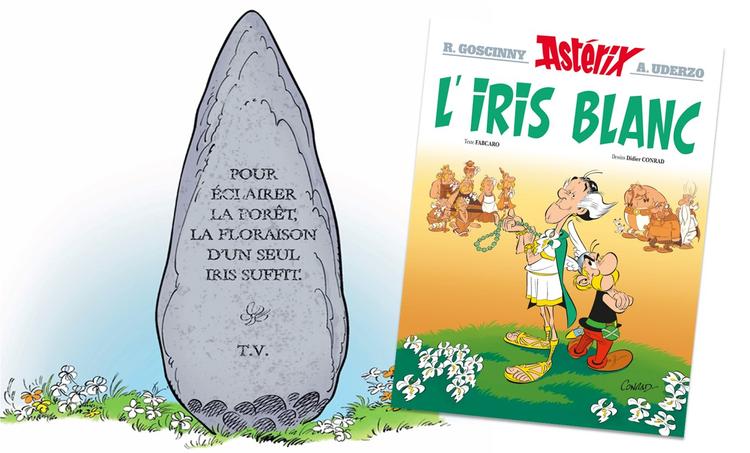 couverture de l"Iris Blanc" de Astérix en 2023