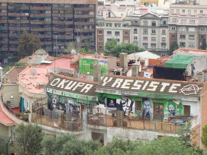 un squat d'okupas à valencia vu du ciel 