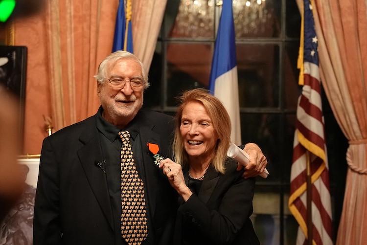 jean pierre laffont et sa femme Eliane lors de la remise de l'ordre de Chevalier de la légion d'honneur