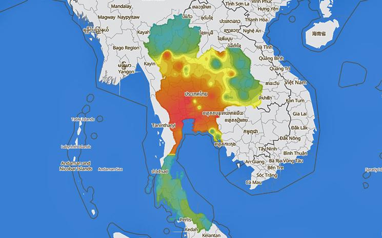 Carte-Thailande-Pollution-Atmospherique