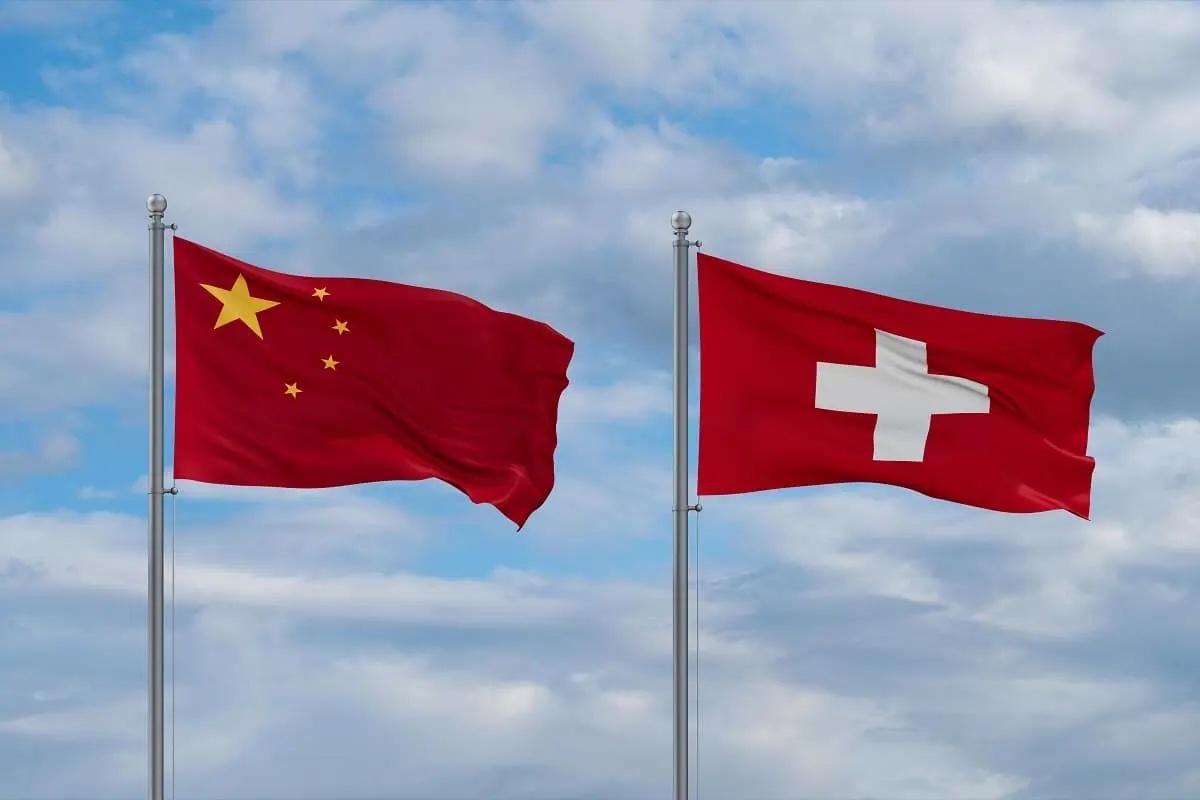 drapeaux suisse et chine