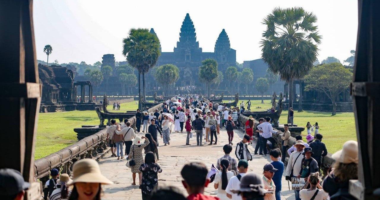 touriste sur Angkor