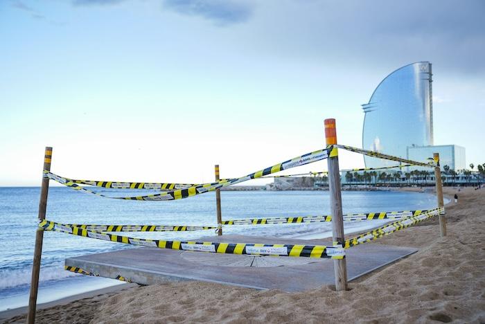 Plages Barcelone-effet tempete Nelson