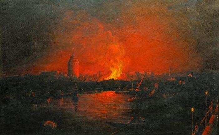 Tableau d'incendie au Musée des Pompiers