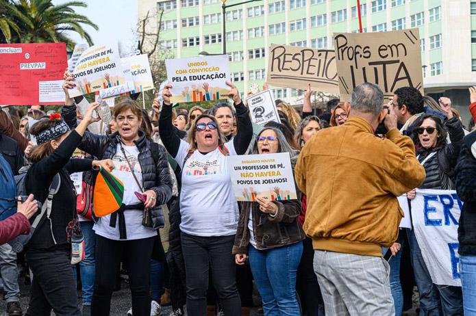 Manifestation des Professeurs au Portugal