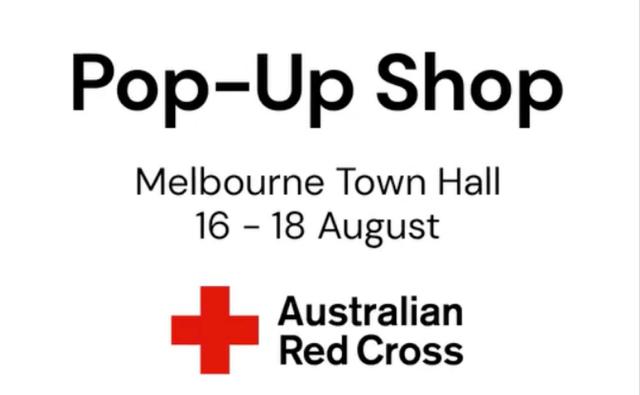 Pop-up shop Melbourne Town Hall 16-18 August 2024