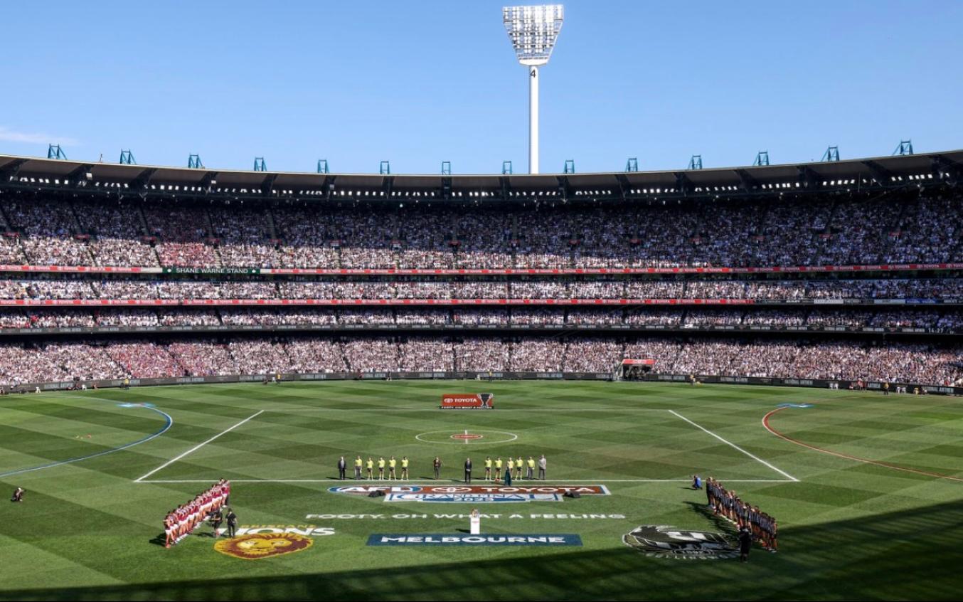 La grande finale de l'AFL 2023 opposait les Brisbane lions à l'equipe Victorienne et victorieuse Collingwood