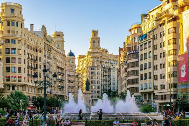 des batiments dans centre-ville de Valencia