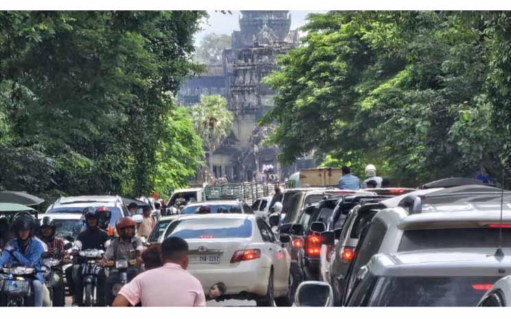 touriste à Angkor