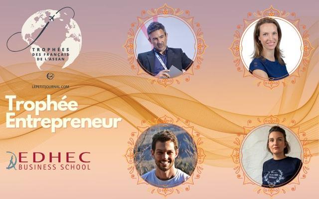 les 4 finalistes du Trophée Entrepreneur des Trophées des Français de l'ASEAN 2024