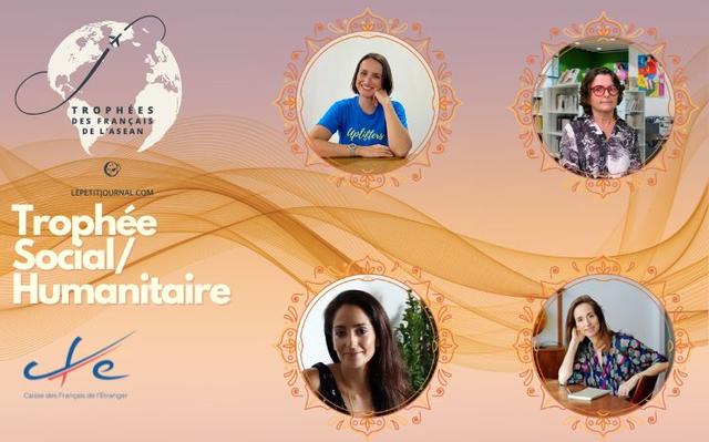 les 4 finalistes du Trophée Social/Humanitaire 2024 des Trophées des Français de l'ASEAN