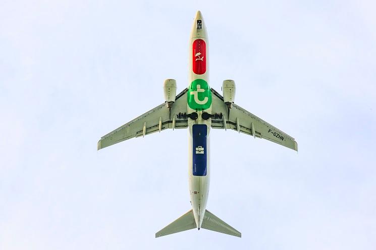 un avion TRANSAVIA