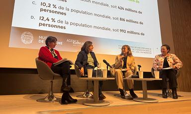 La table ronde au musée de l’Homme à Paris réunissait Cécile Duflot, Frédérique Chlous et Sophie Szopa