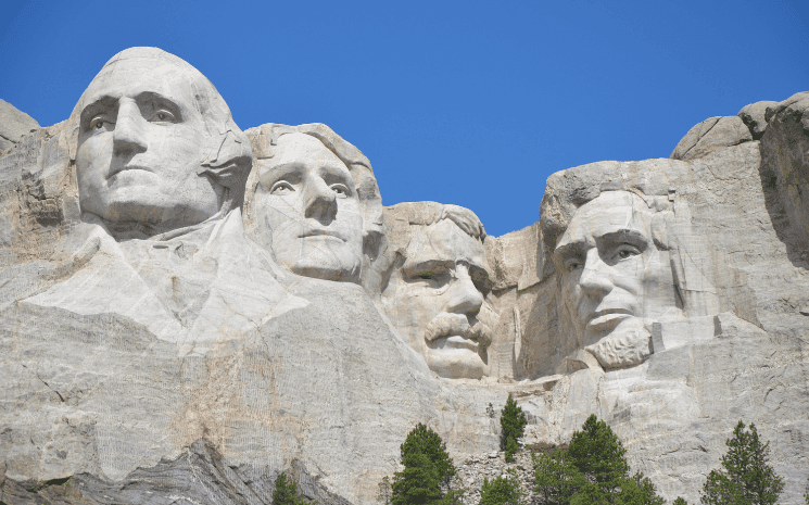 presidents americains sur le mont Rushmore 