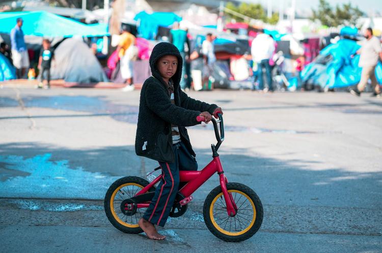 Photo d'un enfant migrant mexicain