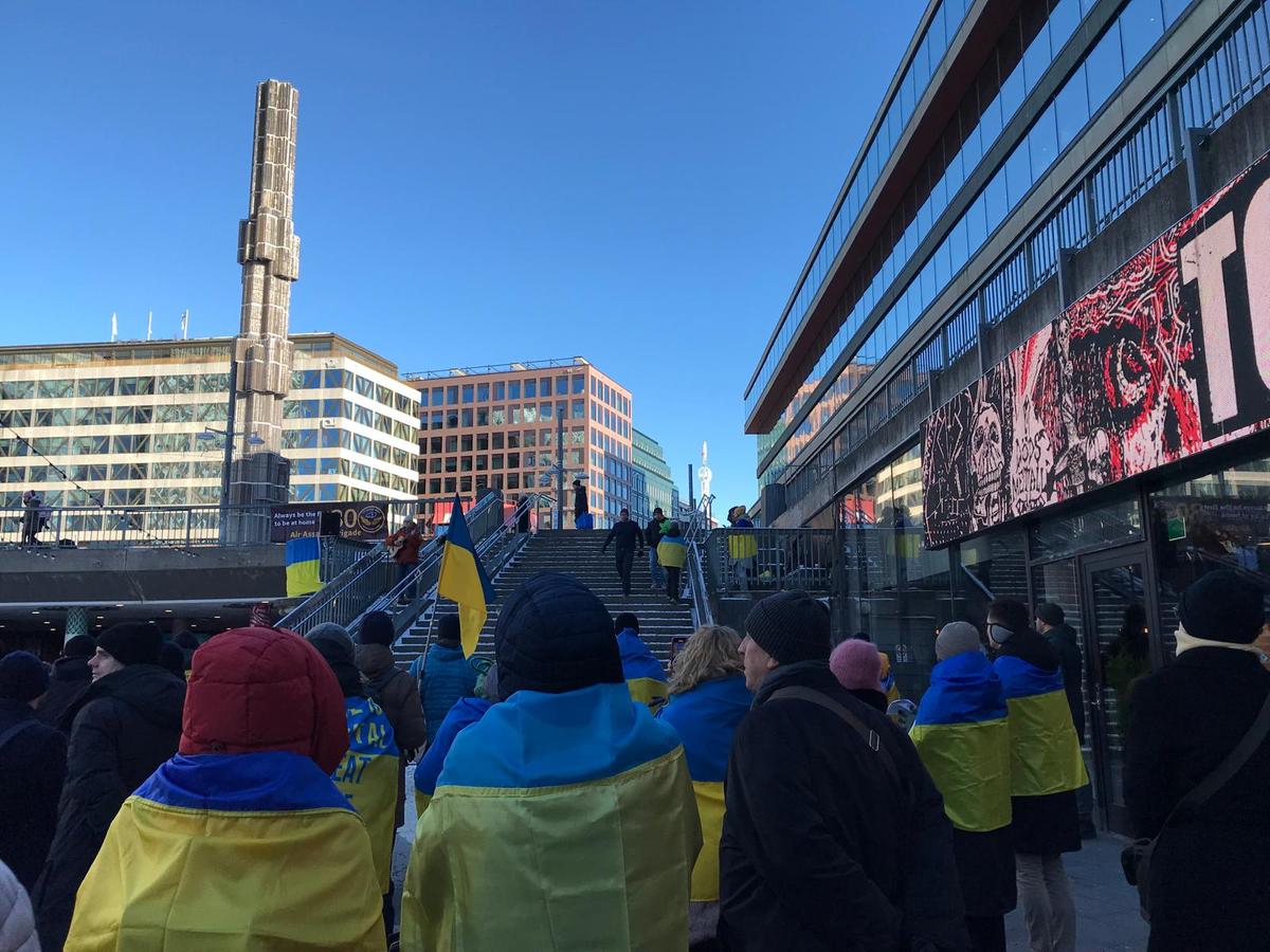 manifestation ukraine à Stockholm