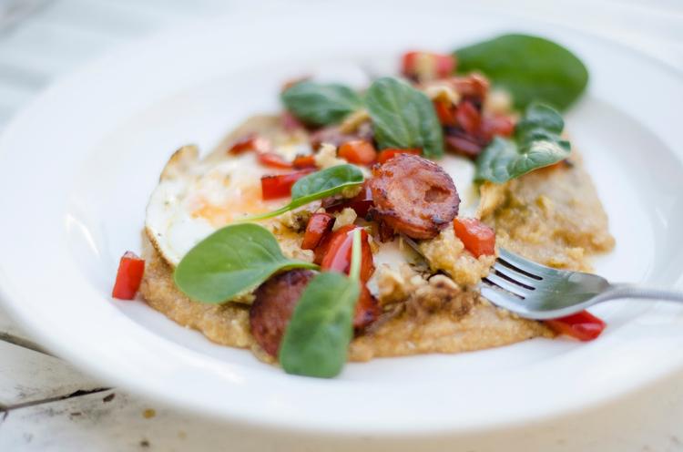 Recette de backpacker Polenta au chorizo