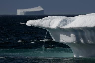 un iceberg fond au groenland