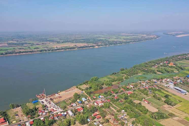 Mekong à l'emplacement du nouveau pont