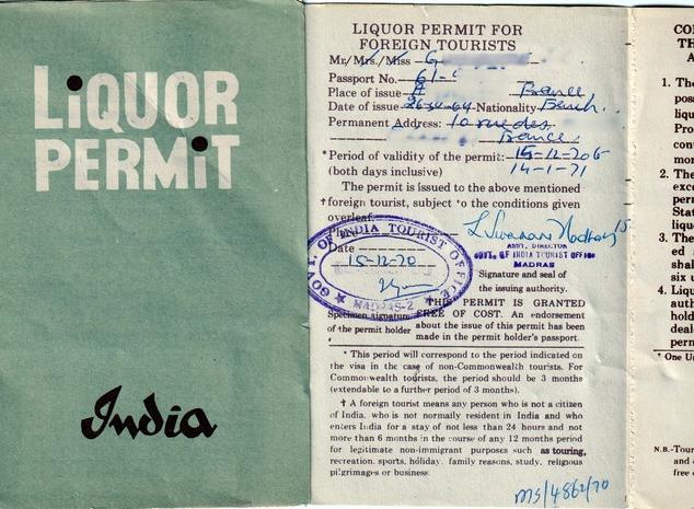 liquor permit india inde madras alcool