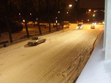 Copenhague neige nuit froid hiver rue