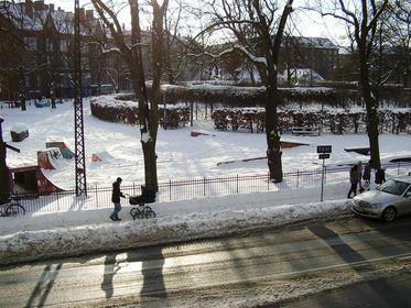 Copenhague neige rue hiver 