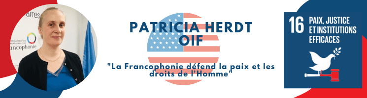 Patricia Herdt, représentante permanente adjointe de l'OIF auprès des Nations Unies