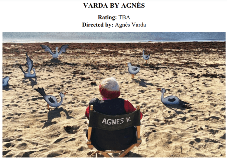 agnes varda de dos sur une plage