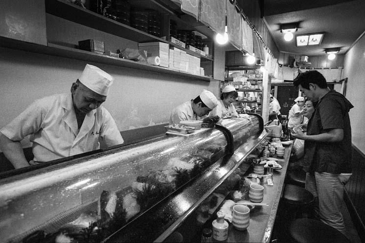 Photo d’archive © B.Chapiron  – 1996, Halles de Tsukiji à Tokyo.