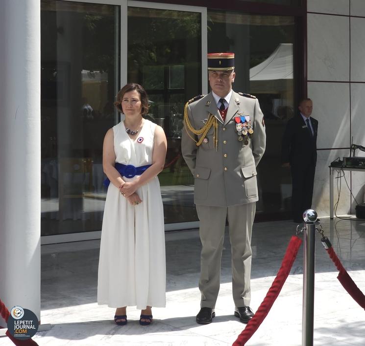 Lucie Stepanyan, première conseillère à l’Ambassade de France en Pologne et Colonel Pierre-Marie Lejeune, attaché de défense à l’Ambassade de France en Pologne. Photo Bénédicte Mezeix pour Lpj.com Varsovie