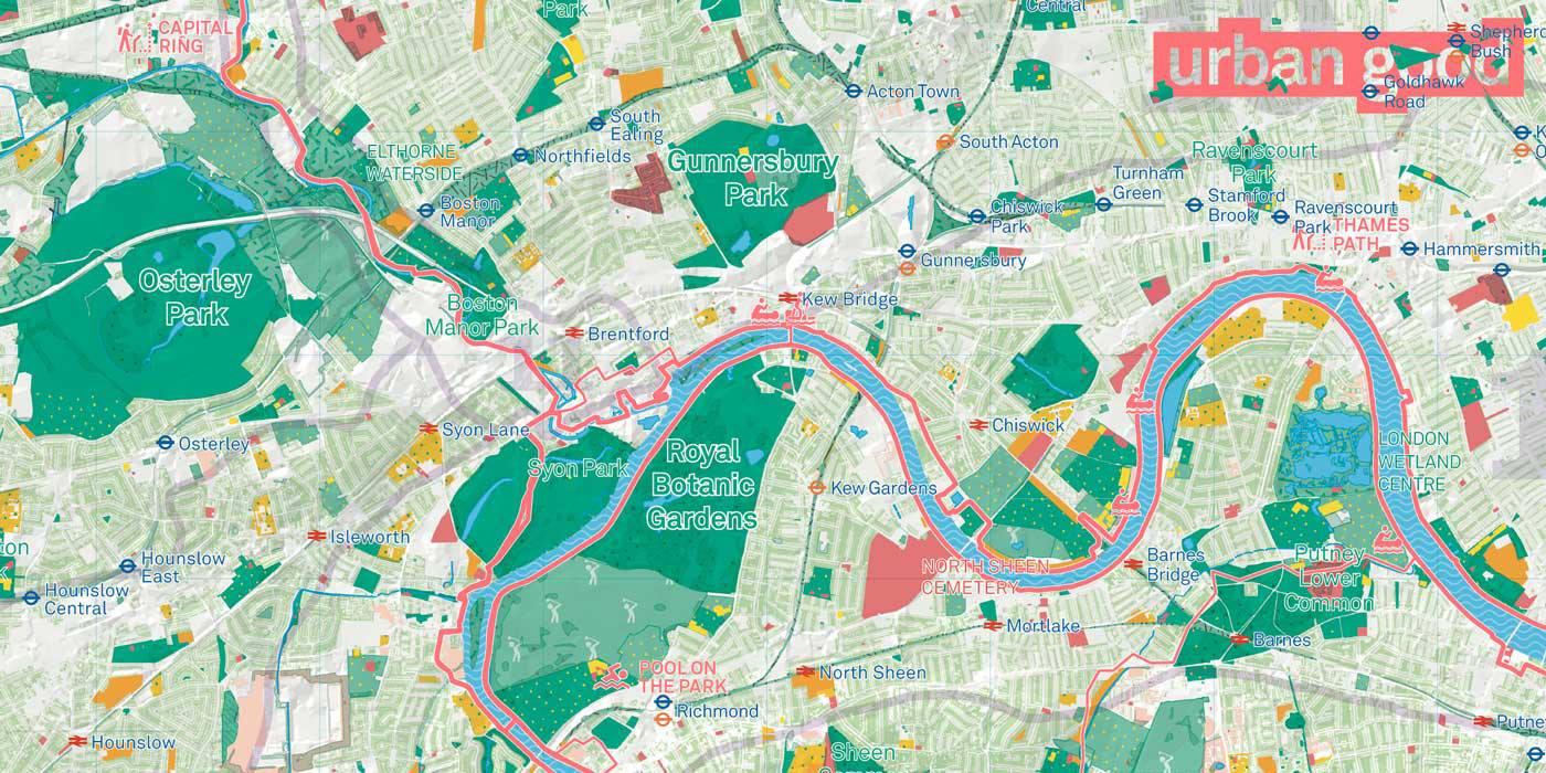 Green map - Carte - Londres