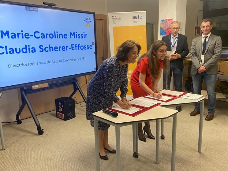 Signature de l’accord cadre entre l’AEFE et Réseau Canopé