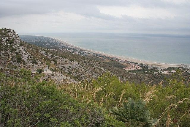 plage de casteldefells vue depuis colline