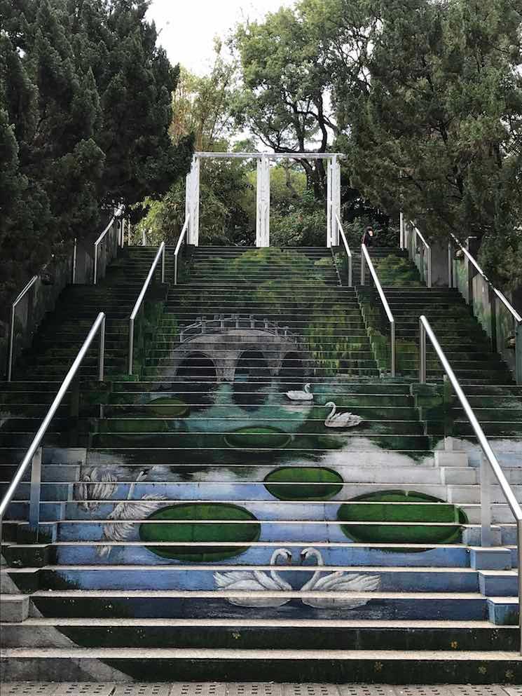 escaliers de Kowloon park