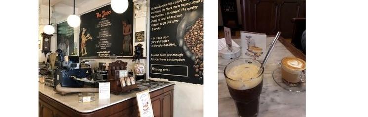 Décor du café Bakoel Koffie à Jakarta