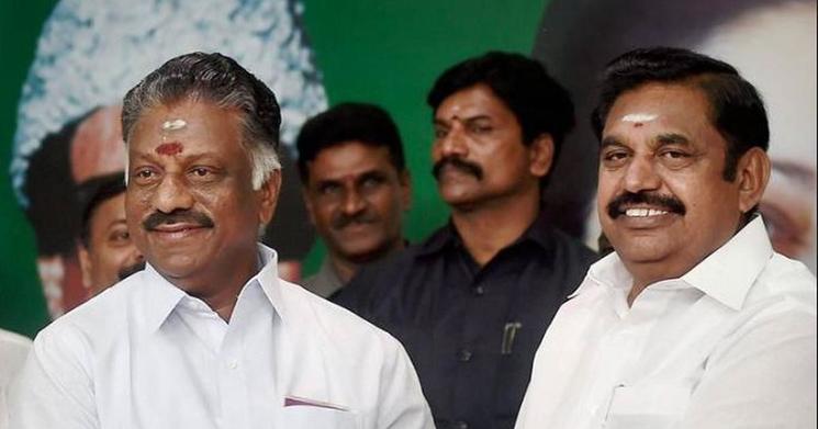 AIADMK leaders O Panneerselvam (left) and Edappadi K Palaniswami.