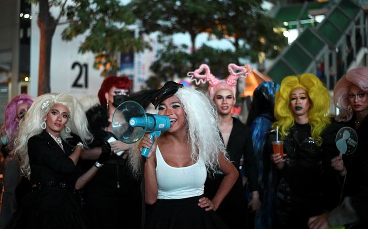 Manifestation anti-gouvernement a Bangkok