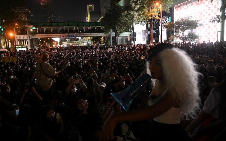 Manifestation anti-gouvernement a Bangkok