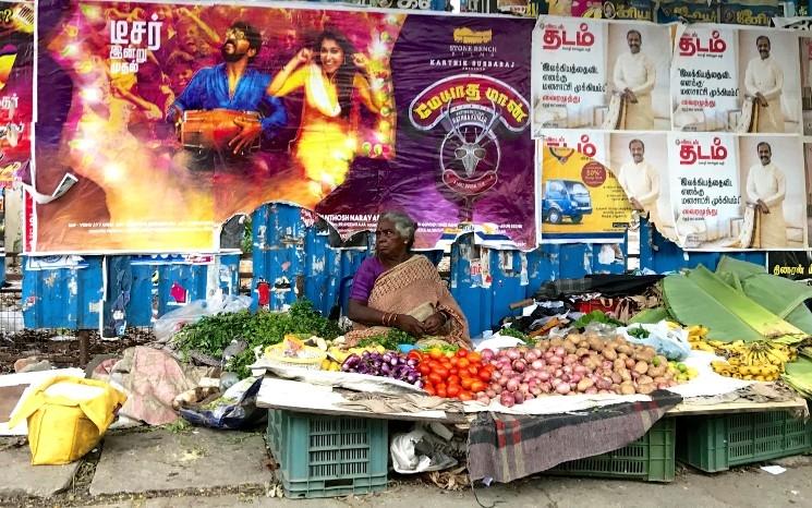 Besant nagar street market de Chennai