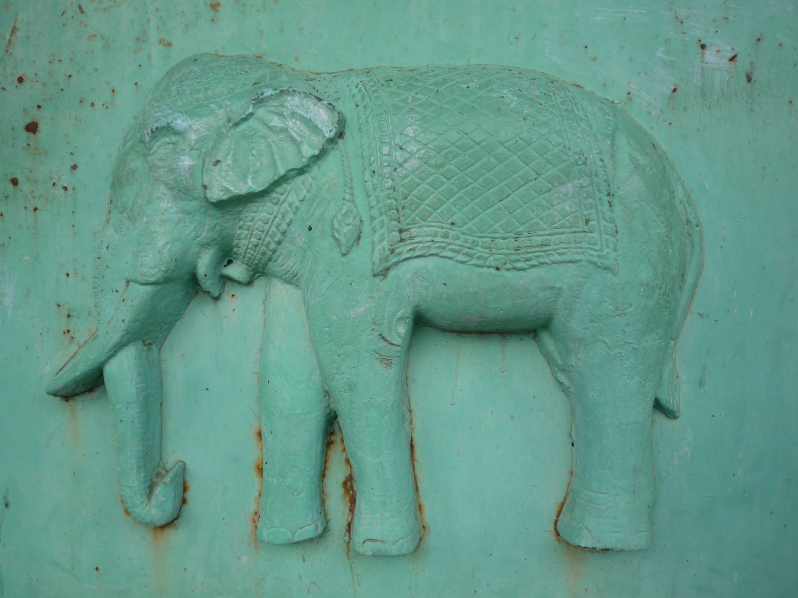 britta Fram bas relief elephant