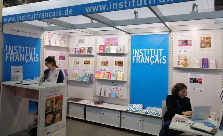 Stand de l'institut francais lors de la Buchmesse 2024