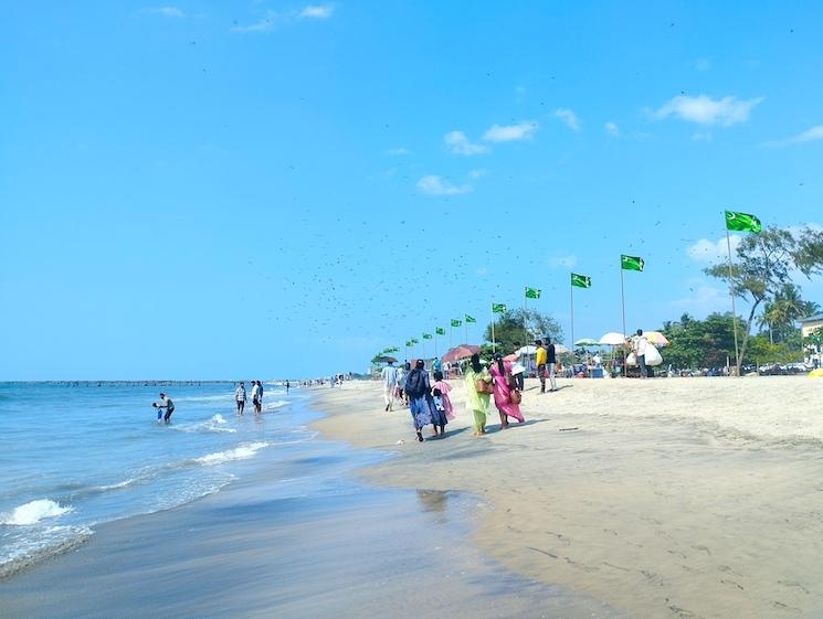 La plage de Calicut dans le Kerala