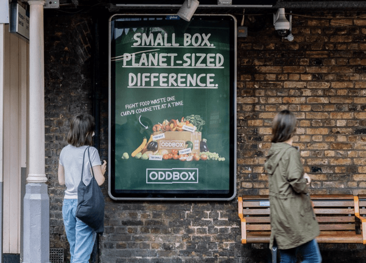 Oddbox instagram panneau publicitaire 