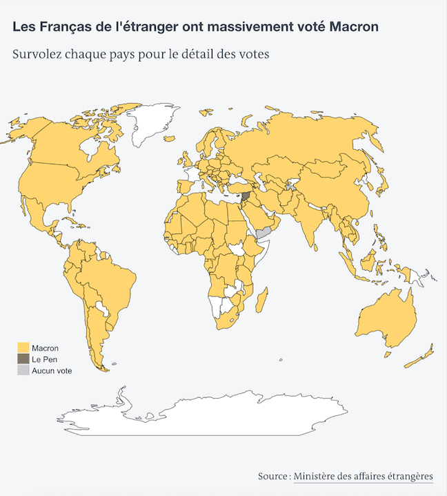 vote français de l'étranger dans le monde 