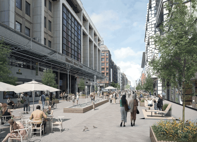 Friedrichstrasse, image virtuelle de la rue piétonne