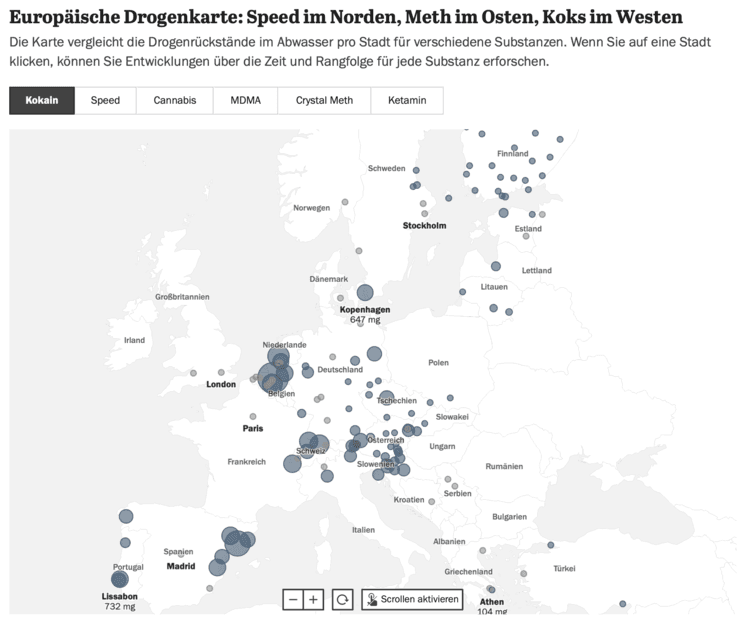 Carte européenne des drogues 